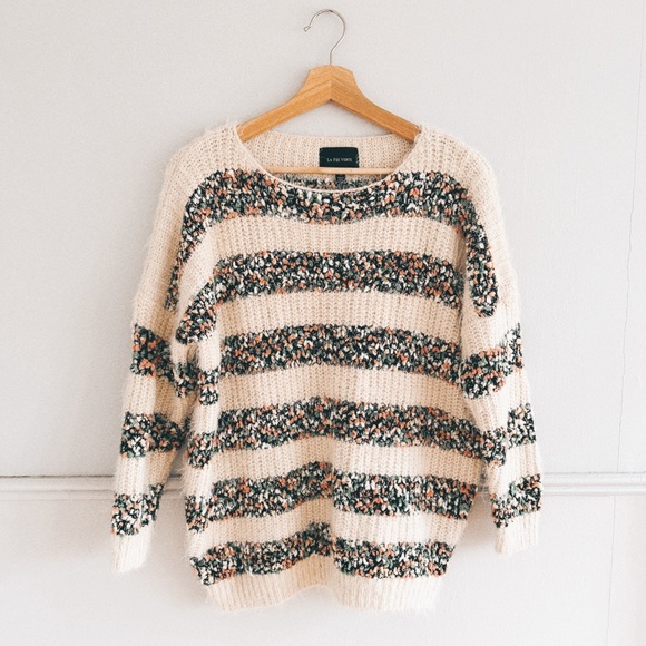 Anthropologie Sweaters - LA FEE VERTE > Confetti Striped Eyelash Sweater